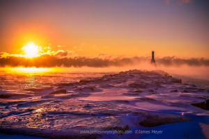 Steam Fog in Port Washington WI by James Meyer Photography