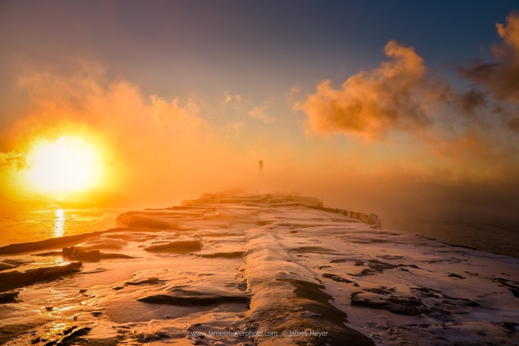 Icy sunrise in Port Washington by James Meyer Photography